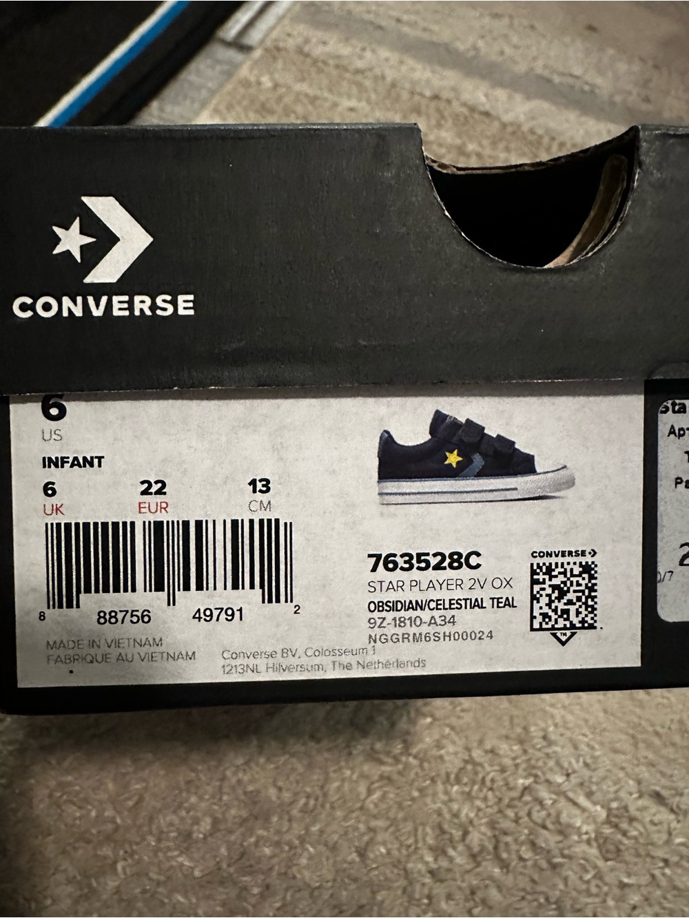 Converse infant size 6
